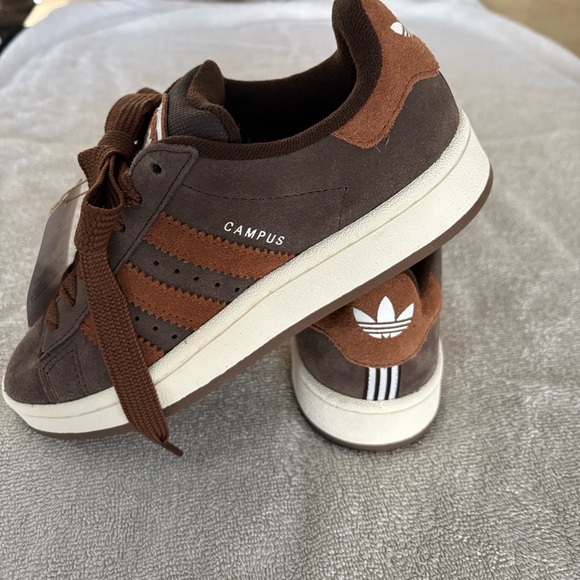 adidas Campus '00s Dark Brown/Preloved Brown/White Youth Size 4 1/2 - Picture 2 of 13